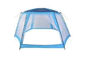 vidaXL Zwembadtent 660x580x250 cm stof blauw