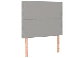 vidaXL Hoofdborden 2 st 80x5x78/88 cm stof lichtgrijs