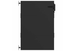 vidaXL Tuinpoort met slot Zwart 105 x 125 cm Poedergecoat staal