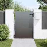 vidaXL Tuinpoort met slot Zwart 105 x 125 cm Poedergecoat staal