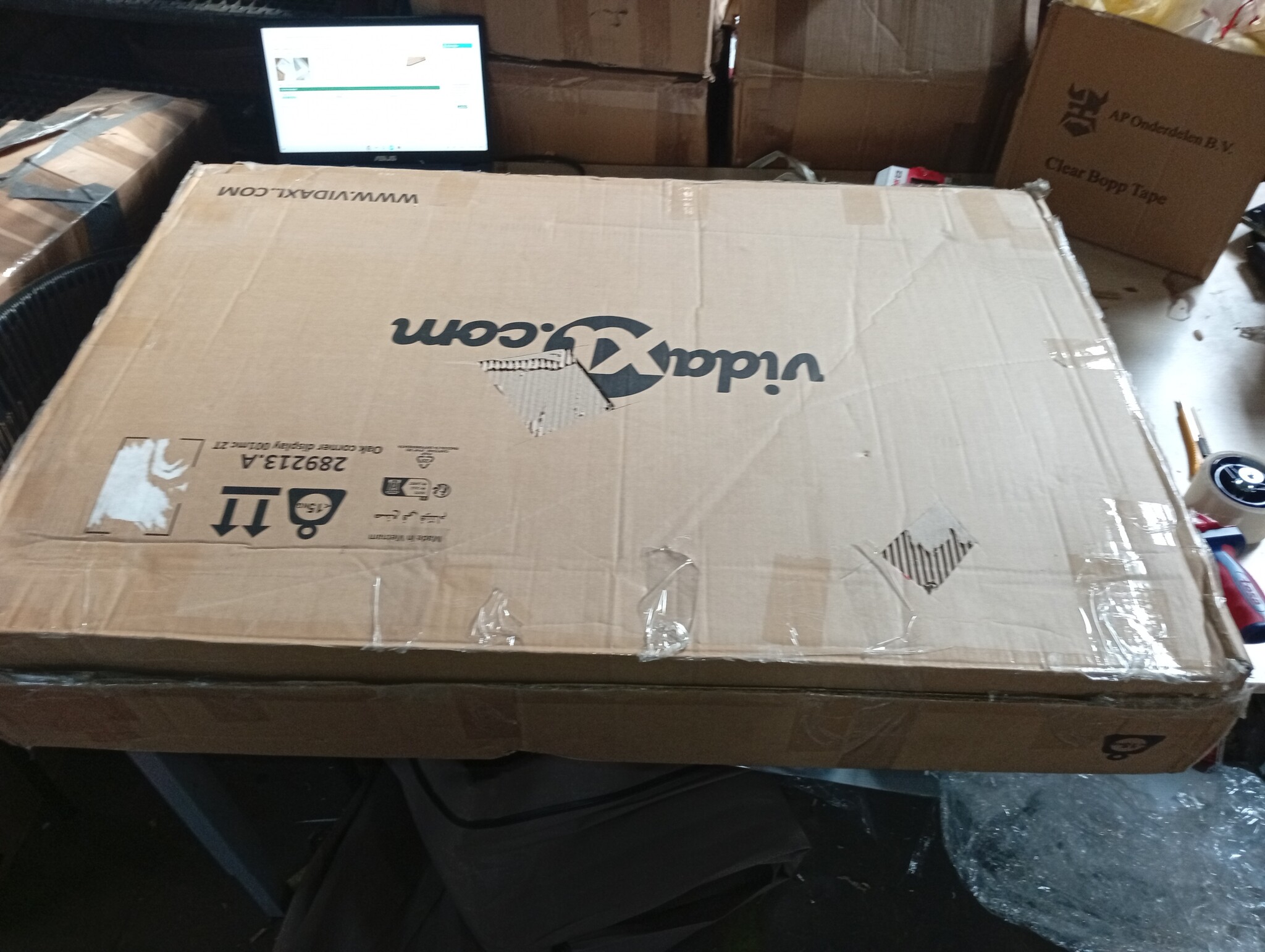 vidaXL Hoekkast 59x36x100 cm massief eikenhout