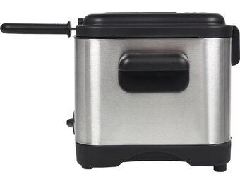 Princess Mini Deep Fryer 182612 - 1.5 Liter - Adjustable Thermostat - Odor Filter - Viewing Window - Compact - Suitable for Camping - 1000W - Brushed Stainless Steel
