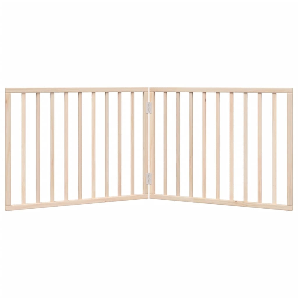 vidaXL Hondenhek inklapbaar 2 panelen 160 cm populierenhout