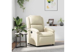 VidaXL Fauteuil Kunstleer Crème - Verstelbaar & Comfortabel | 44% Korting!