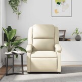 VidaXL Fauteuil Kunstleer Crème - Verstelbaar & Comfortabel | 44% Korting!