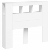 vidaXL Hoofdeinde met LED 120x18,5x103,5 cm bewerkt hout wit