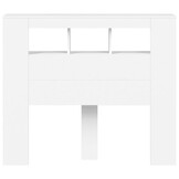 vidaXL Hoofdeinde met LED 120x18,5x103,5 cm bewerkt hout wit