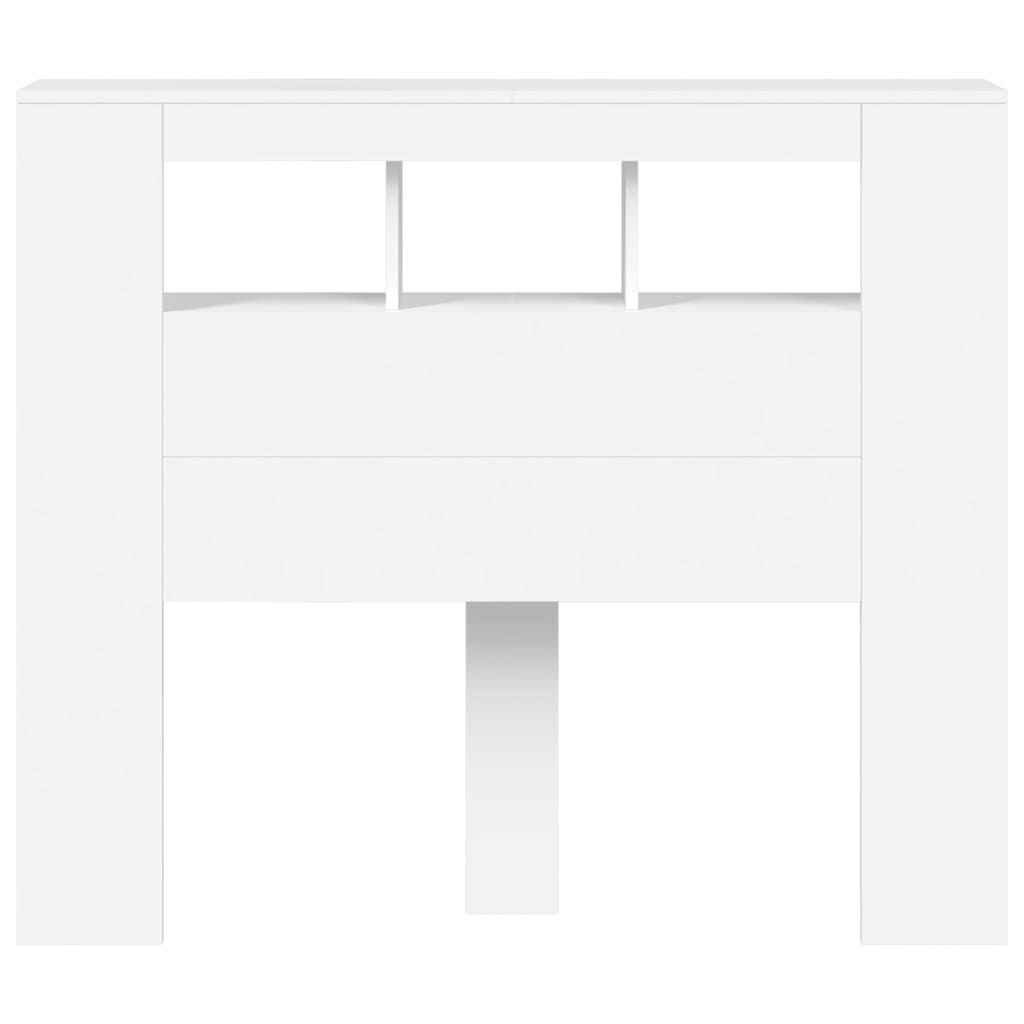 vidaXL Hoofdeinde met LED - Wit - 37% Korting