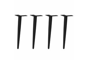 vidaXL Salontafelpoten conische vorm 4 st 30-31 cm staal zwart