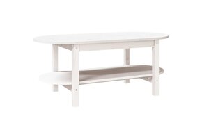 vidaXL Salontafel 110x55x45 cm massief grenenhout wit