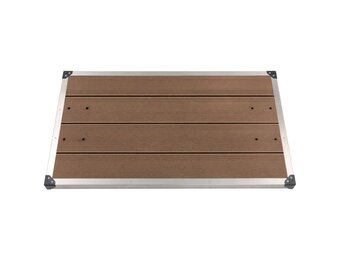 vidaXL Buitendouchebak 110x62 cm HKC roestvrij staal bruin
