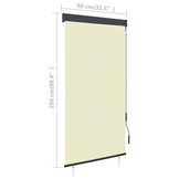 vidaXL Rolgordijn voor buiten 80x250 cm crème