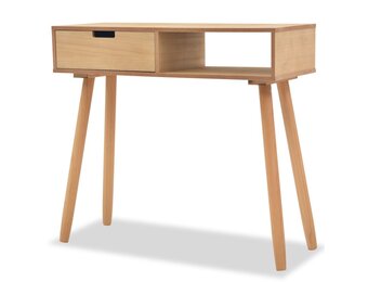 vidaXL Wandtafel Grenenhout - 80x30x72cm - Bruin - 35% Korting!