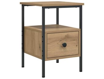 vidaXL Nachtkastje 34x36x50cm Bewerkt Hout (artisan eiken) - 55% Korting