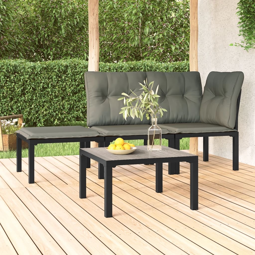 vidaXL Tuin Salontafel DPC/Staal Grijs - 35% Korting!