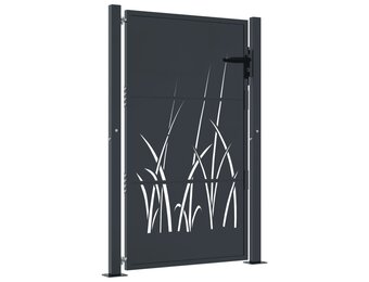 vidaXL Poort 105x155 cm | Grasontwerp Staal Antraciet | -55%