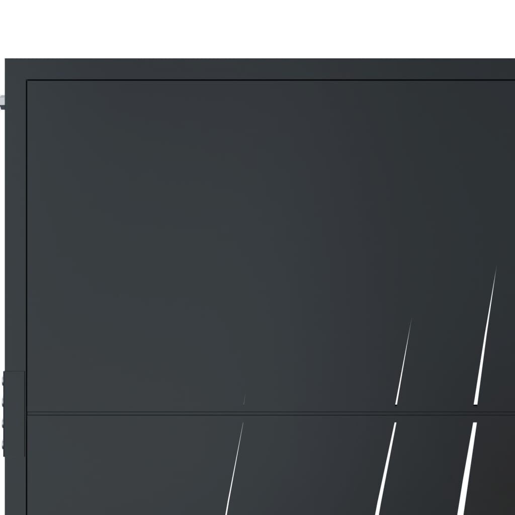 vidaXL Poort 105x155 cm | Grasontwerp Staal Antraciet | -55%