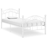 vidaXL Bedframe Metaal Wit 90x200 cm - Nu 35% Korting!