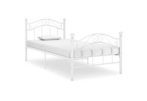 vidaXL Bedframe Metaal Wit 90x200 cm - Nu 35% Korting!