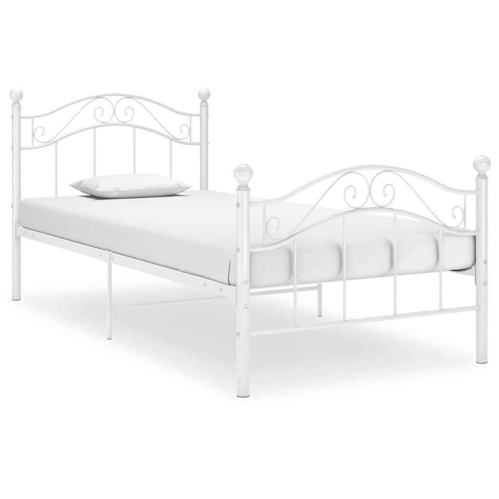vidaXL Bedframe Metaal Wit 90x200 cm - Nu 35% Korting!