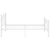 vidaXL Bedframe Metaal Wit 90x200 cm - Nu 35% Korting!