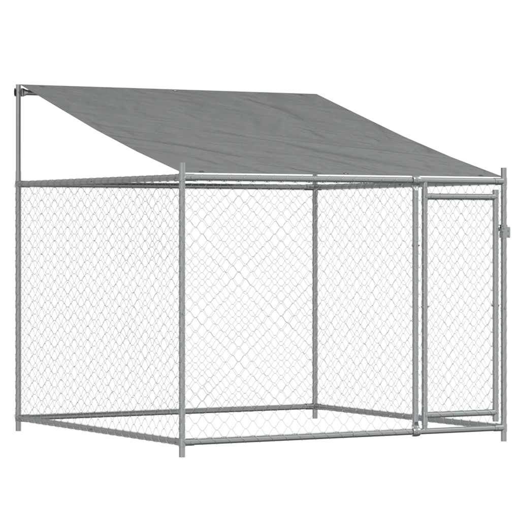 vidaXL Hondenhok met Dak & Deur - Gegalvaniseerd Staal (2x2x2m) - 35% Korting!