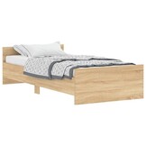 vidaXL Bedframe Sonoma Eiken 100x200cm - Nu 35% Korting!