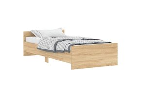 vidaXL Bedframe Sonoma Eiken 100x200cm - Nu 35% Korting!