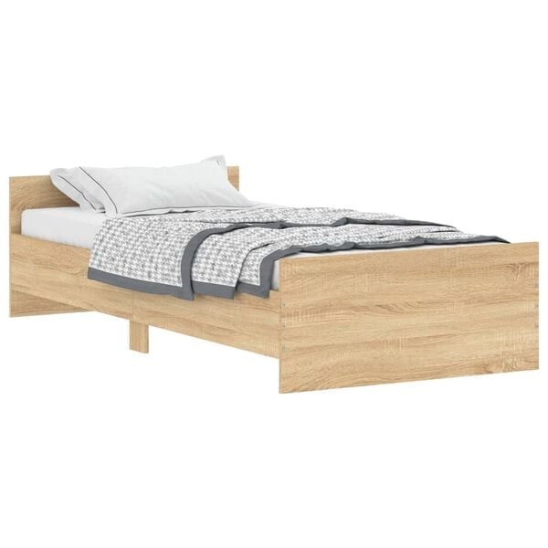 vidaXL Bedframe Sonoma Eiken 100x200cm - Nu 35% Korting!