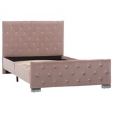 vidaXL Bedframe Fluweel Roze 100x200 cm - 30% Korting!