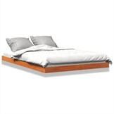 vidaXL Bedframe Grenenhout Wasbruin 140x200 cm | 55% Korting