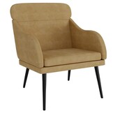 vidaXL Fauteuil - 35% Korting! Fluweel Bruin (63x76x80 cm)