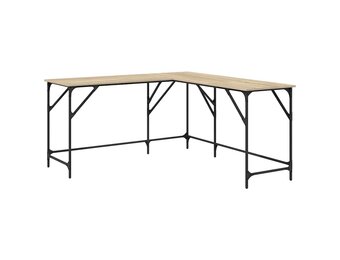 vidaXL L-vormig Bureau Sonoma Eiken - 149x149x75 cm - 30% Korting