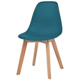VidaXL Eetkamerstoelen 4 st. Kunststof Turquoise - 35% Korting