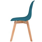 VidaXL Eetkamerstoelen 4 st. Kunststof Turquoise - 35% Korting
