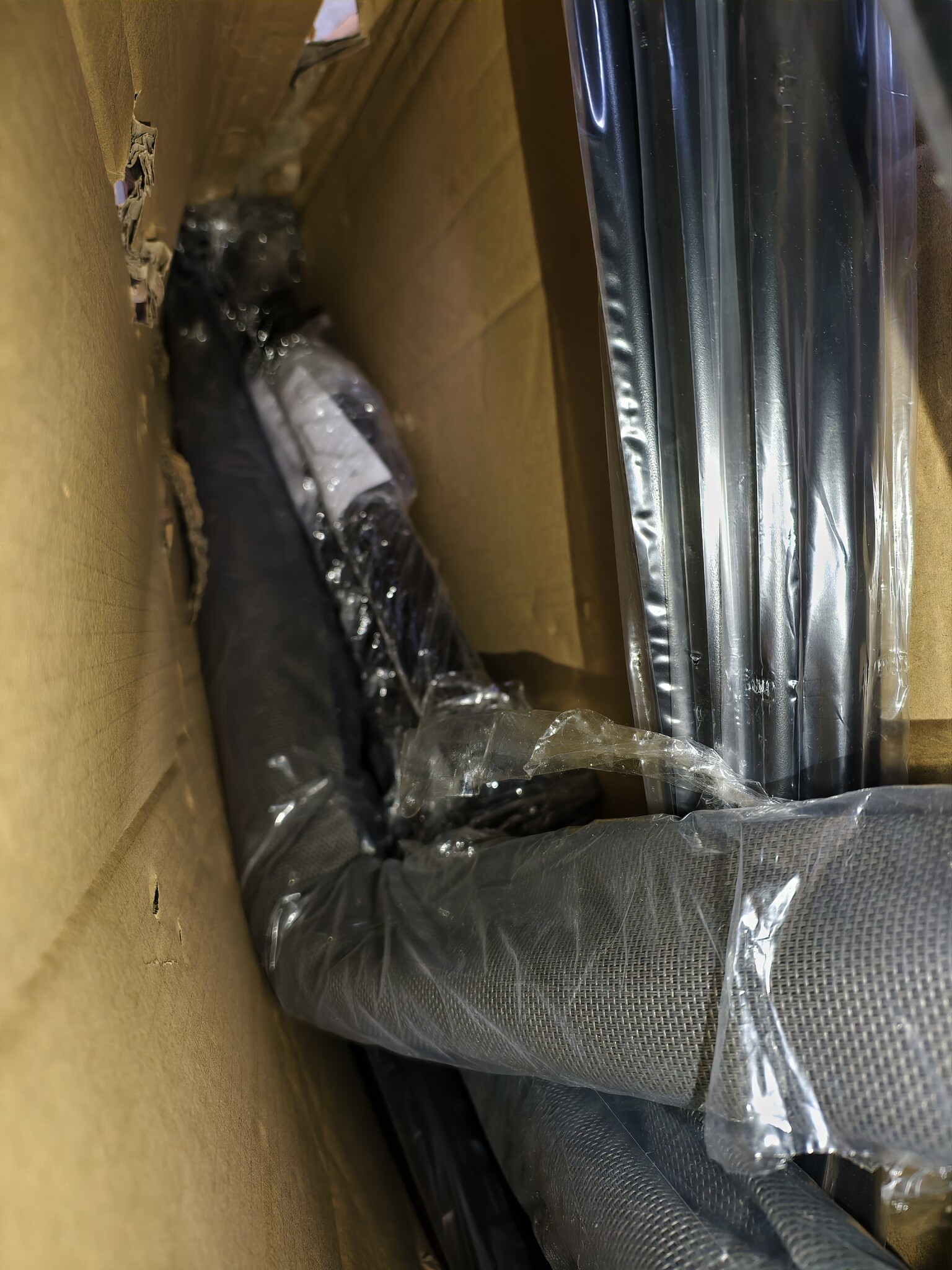 2x Grijze Tuinstoelen - Gepoedercoat Staal - 90.5x72x55 cm