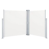 vidaXL Uittrekbaar Tuinscherm Dubbel 170x600 cm Crème - 35% Korting