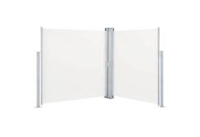 vidaXL Uittrekbaar Tuinscherm Dubbel 170x600 cm Crème - 35% Korting