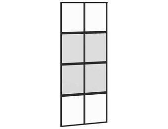 vidaXL Schuifdeur 90x205cm Gehard Glas Zwart - 30% Korting
