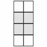 vidaXL Schuifdeur 90x205cm Gehard Glas Zwart - 30% Korting