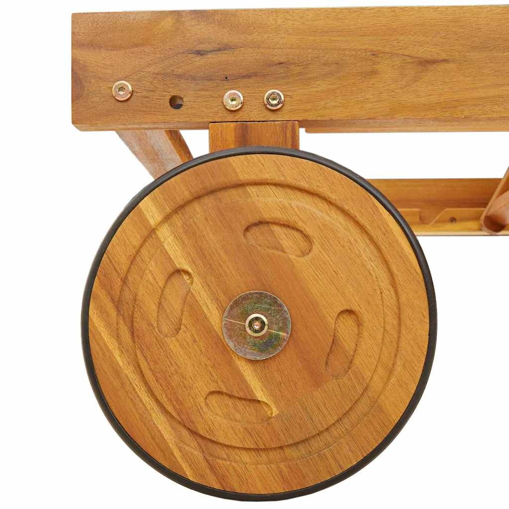 vidaXL Ligstoel met Kussen - 64% Korting - Massief Acaciahout