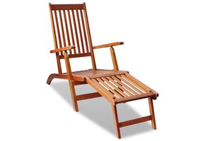 vidaXL Terrasstoel met Voetensteun - Massief Acaciahout - 58% Korting!