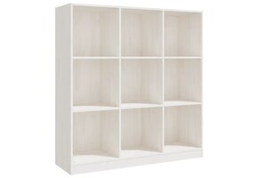 vidaXL Boekenkast/Kamerscherm Grenenhout Wit - 55% Korting