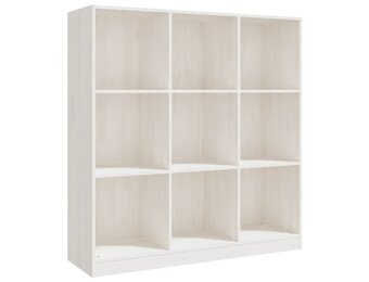 vidaXL Boekenkast/Kamerscherm Grenenhout Wit - 55% Korting