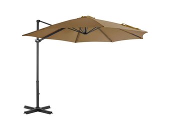 vidaXL Zweefparasol Taupe 300cm Aluminium | 57% Korting!