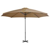 vidaXL Zweefparasol Taupe 300cm Aluminium | 57% Korting!