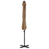 vidaXL Zweefparasol Taupe 300cm Aluminium | 57% Korting!