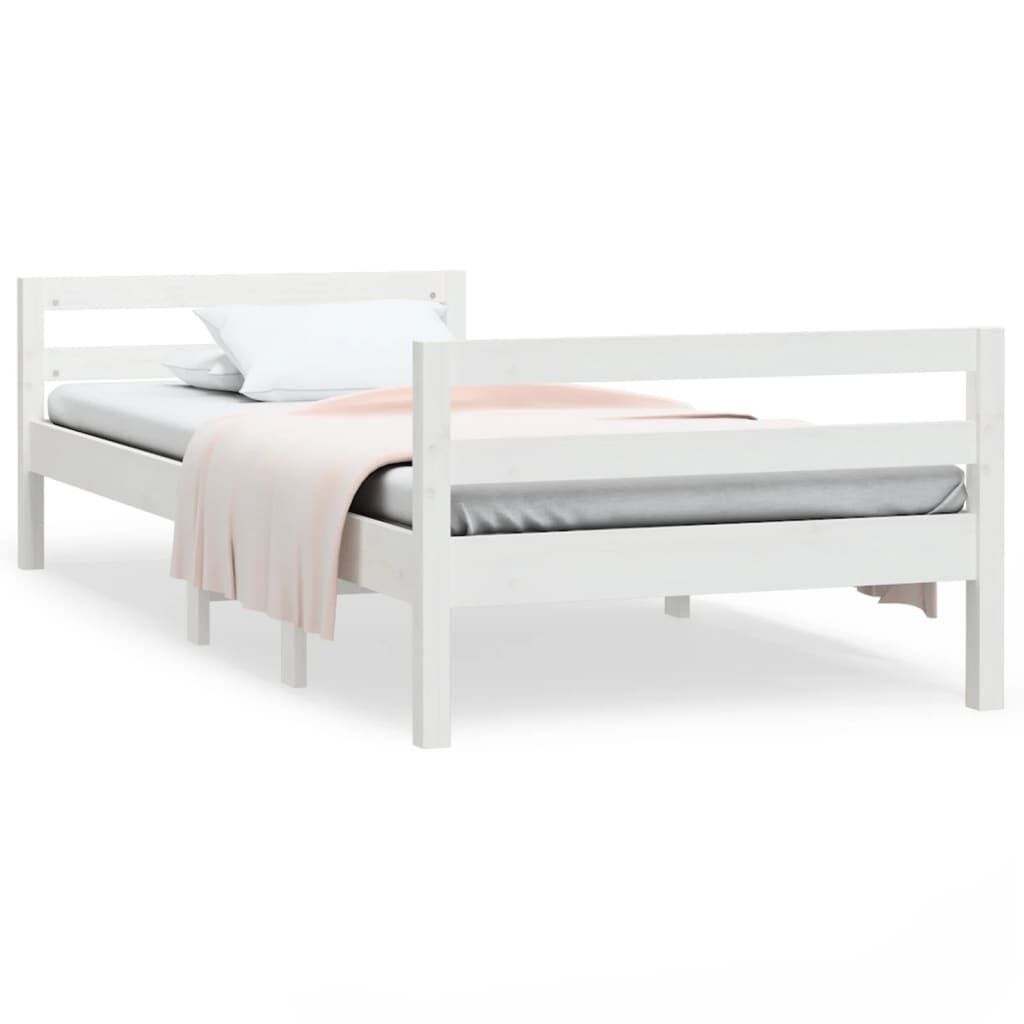 vidaXL Bedframe Grenenhout Wit 90x190 cm - 55% Korting!