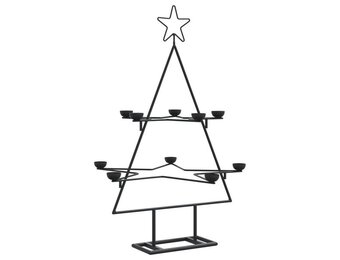 vidaXL Metalen Kerstboom Zwart 75cm - 35% Korting