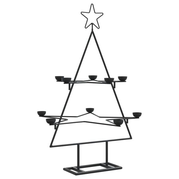 vidaXL Metalen Kerstboom Zwart 75cm - 35% Korting